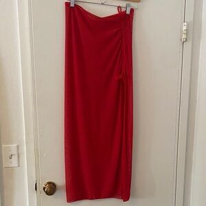 Elegant Red Women's Swim Cover Up -size small